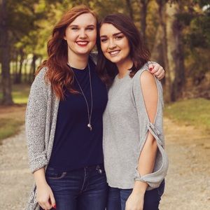 Gray Open Sleeve Sweater